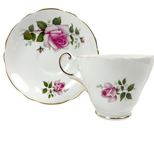 Vintage Regency English Bone China Tea Cup & Saucer Set Floral Made in England